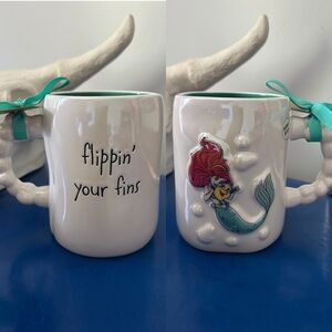Rae Dunn Disney Little Mermaid Flippin’ Your Fins Iridescent Double Sided Mug